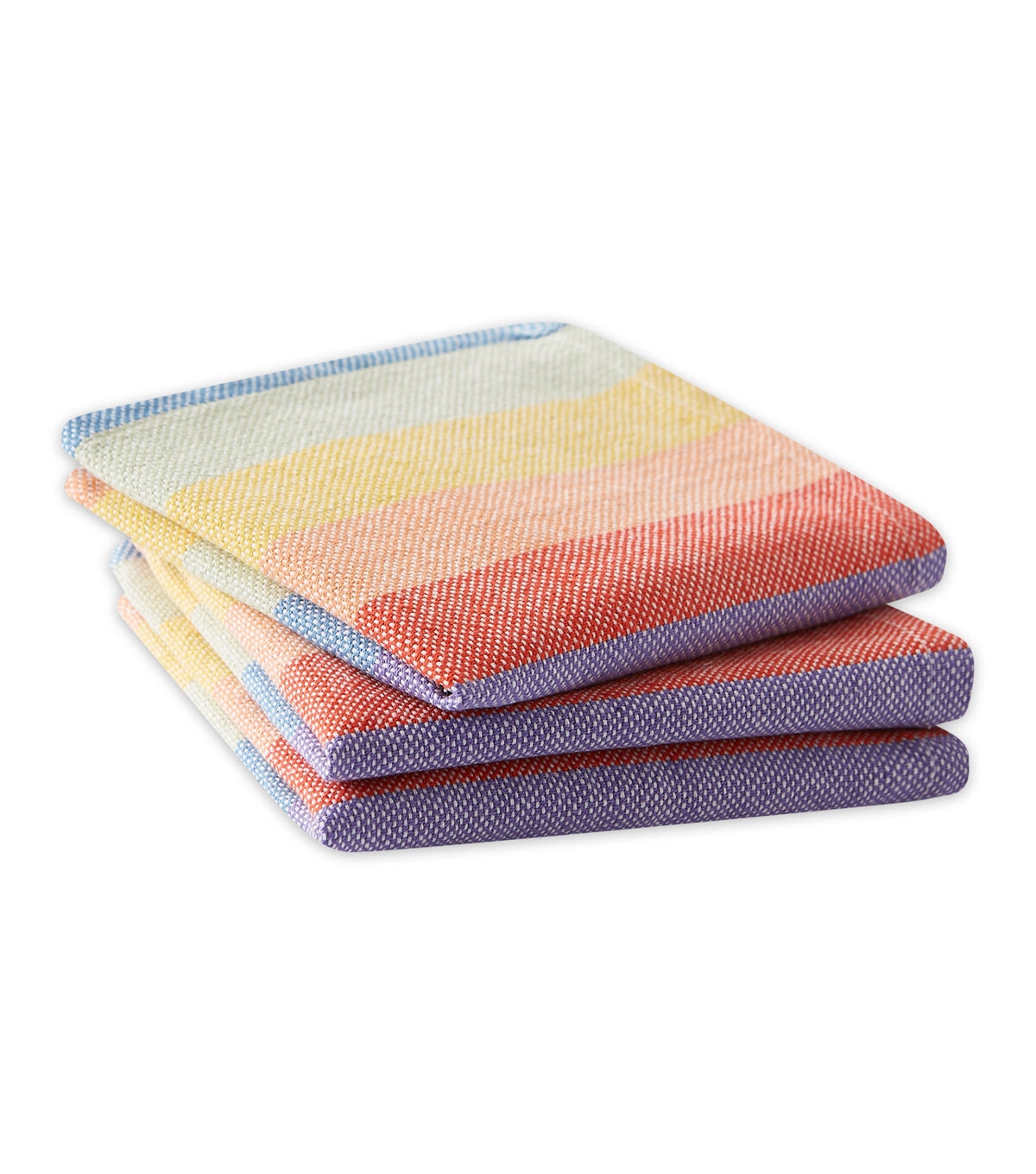 Design Imports Set of 6 Rainbow Kitchen Towels & Dishcloths