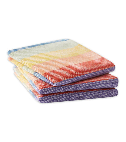 Design Imports Set of 6 Rainbow Kitchen Towels & Dishcloths