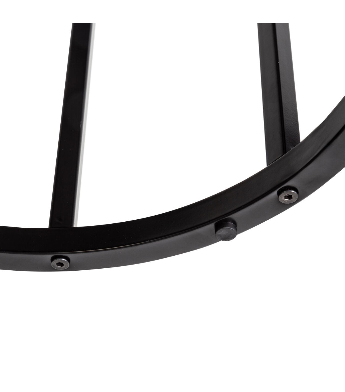 Honey Can Do Black Round C Shaped Table