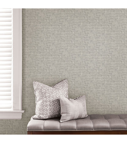 Wallpops NuWallpaper Peel & Stick Wallpaper Gray Poplin Texture