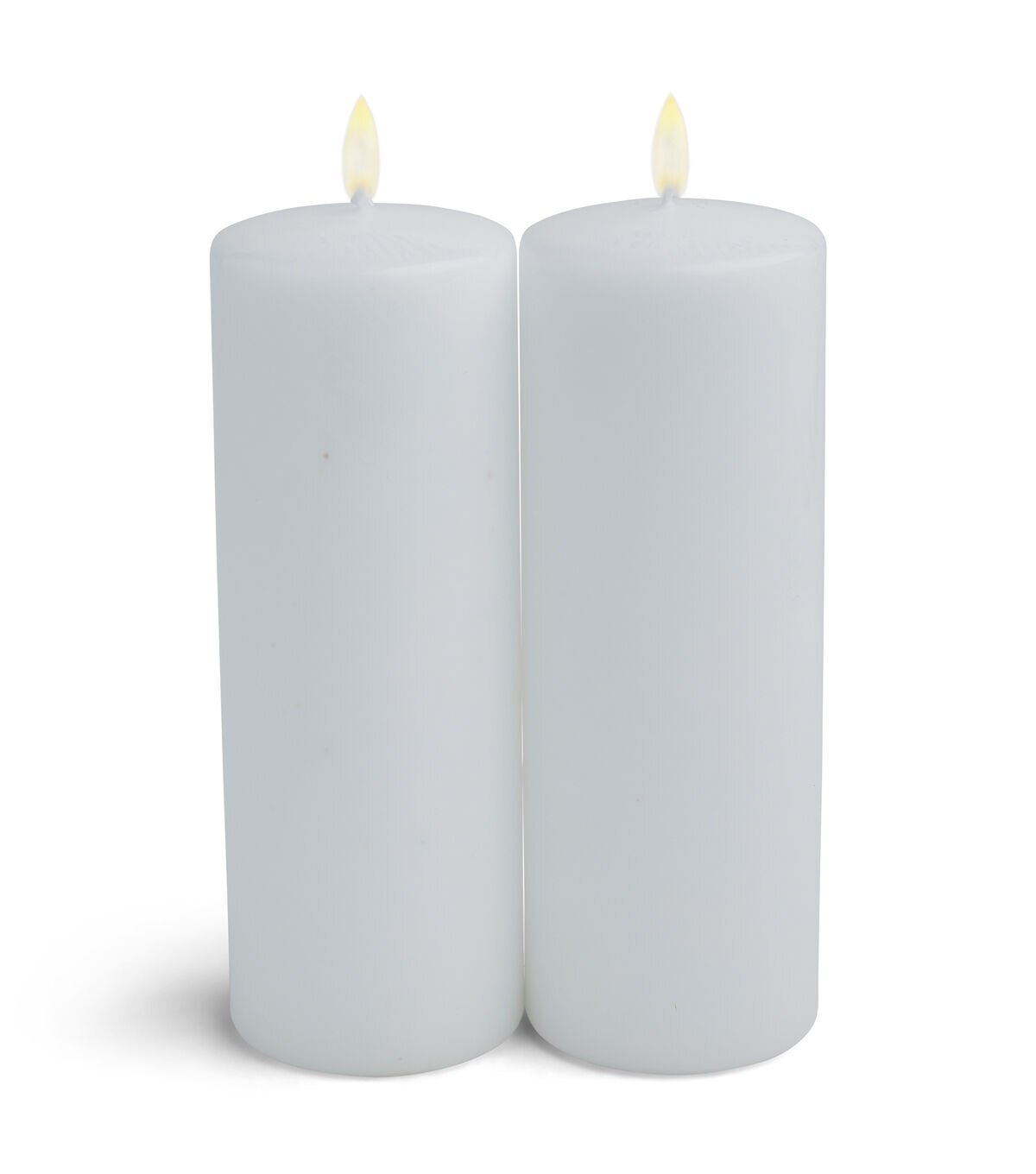 3" x 8" White Unscented White Pillar Candles by Hudson 43