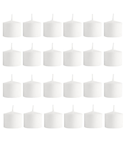 24pk White Unscented Votive Candle by Hudson 43