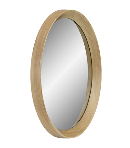 Northlight 19.75" Gold Round Classic Mirror Wall Decor Wooden Finish