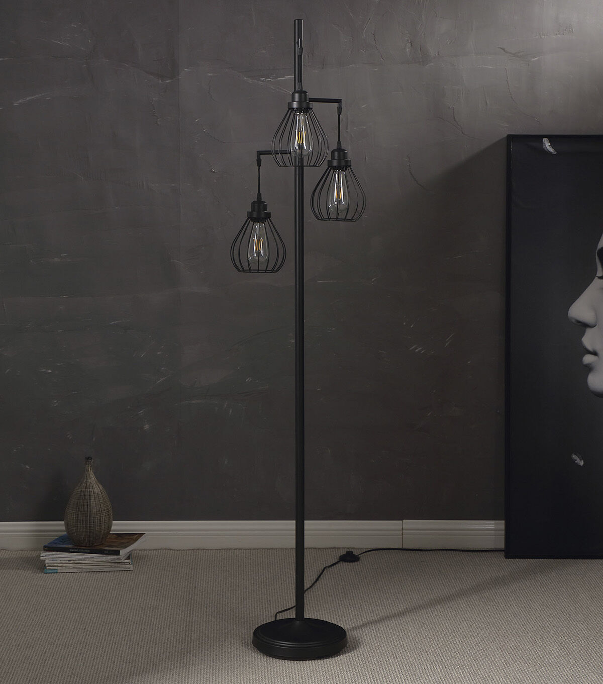 Brightech Teardrop LED Floor Lamp - Black