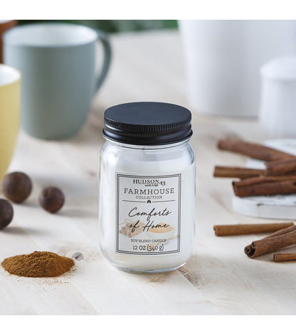 12oz Comforts of Home Scented Mason Jar Candle by Hudson 43