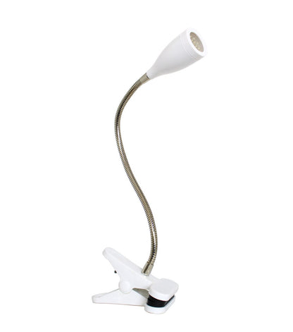 All The Rages White Flexible Gooseneck LED Clip Light Desk Lamp