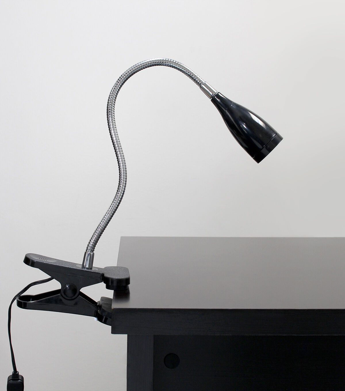 All The Rages Black Flexible Gooseneck LED Clip Light Desk Lamp