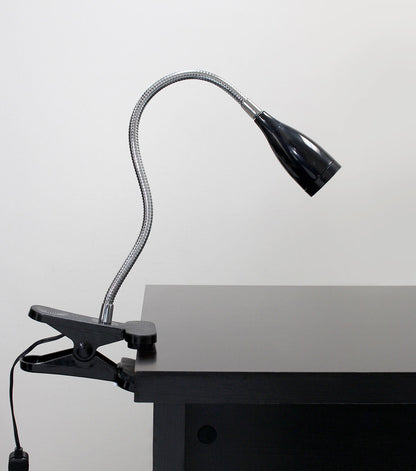 All The Rages Black Flexible Gooseneck LED Clip Light Desk Lamp