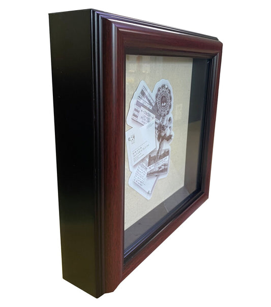 8" x 8" Rounded Cherry Shadowbox by Place & Time