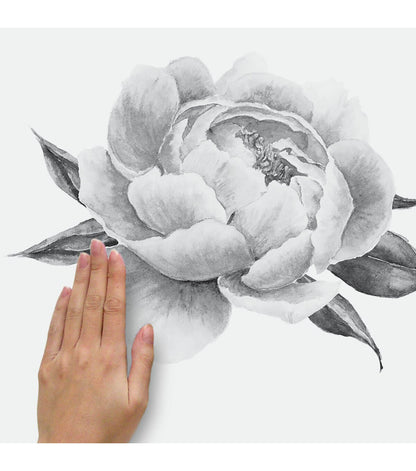 RoomMates Black Peonies Peel And Stick Decals - Black