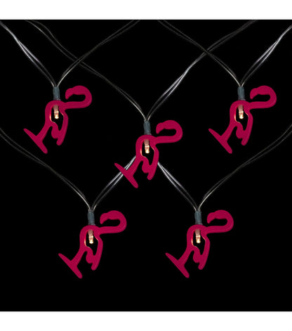 Northlight 10-Count LED Pink Flamingo Fairy Lights - Warm White