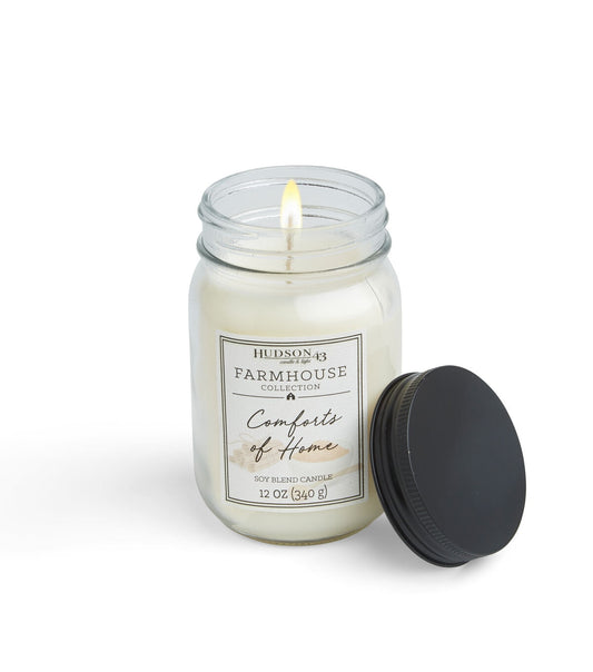 12oz Comforts of Home Scented Mason Jar Candle by Hudson 43