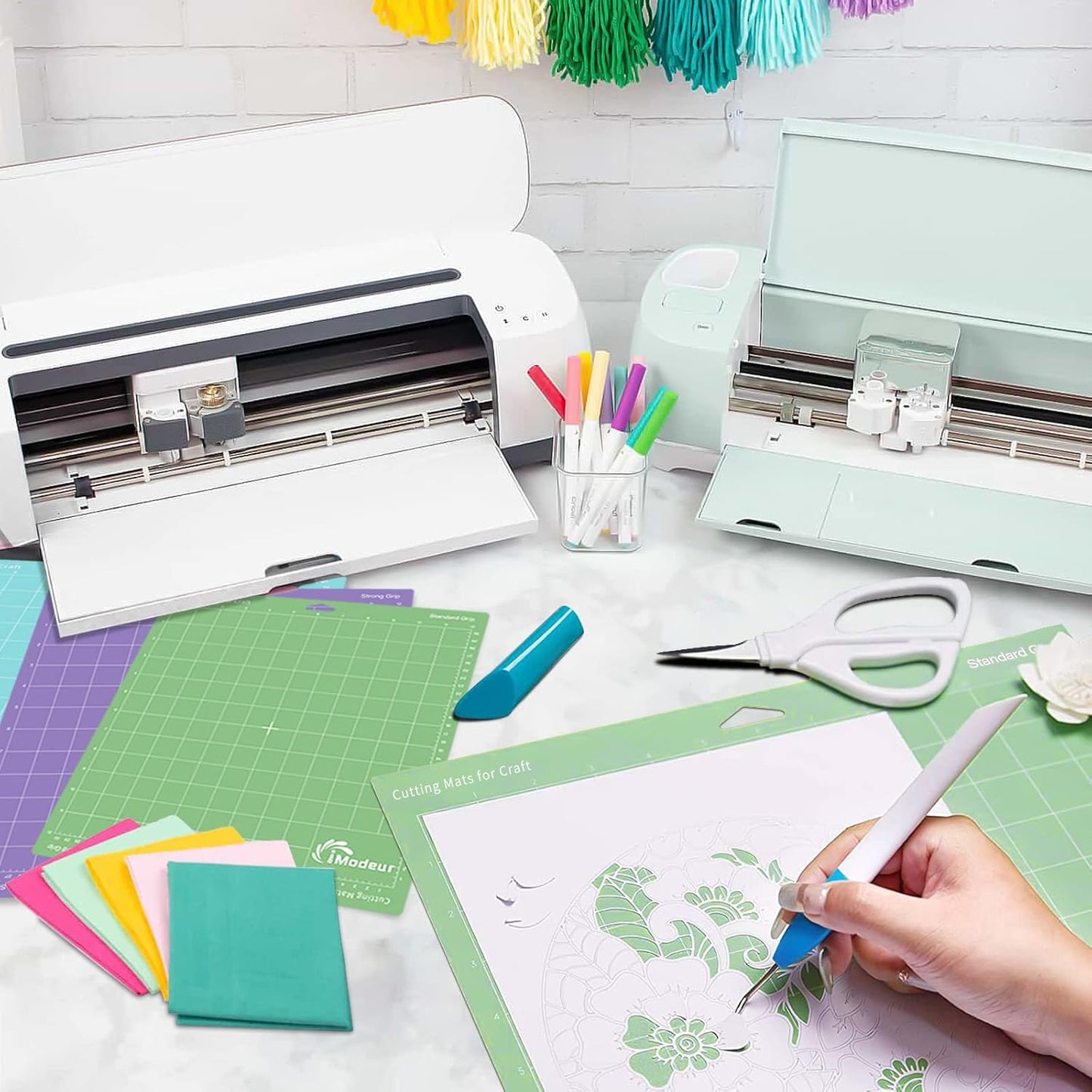 IModeur 10 Pack Cutting Mats - 12"x12" for Cricut Accessories - Explore Air 2/ Maker 2/3