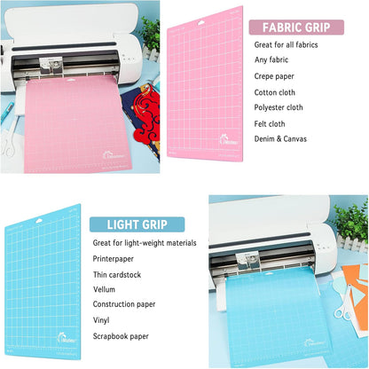 IModeur 10 Pack Cutting Mats - 12"x12" for Cricut Accessories - Explore Air 2/ Maker 2/3