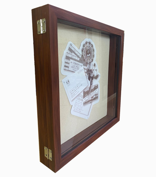 12" x 12" Cherry Front Loading Shadow Box by Place & Time
