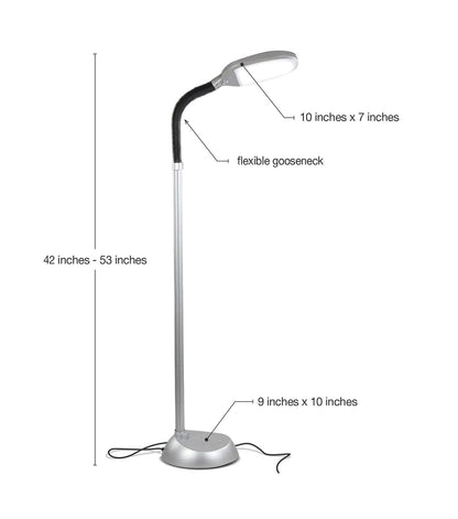 Brightech Litespan LED Floor Lamp - Silver