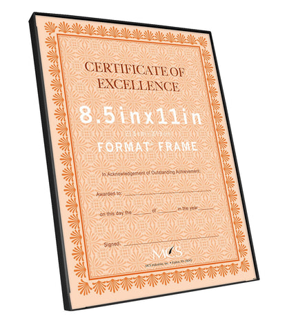 MCS 8.5" x 11" Front Loading Black Wall Frame