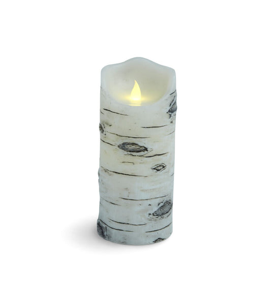 3" x 7" Birch Flickering Flame LED Wax Candle by Hudson 43
