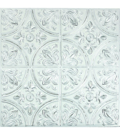 White Tin Peel & Stick Tile Backsplash