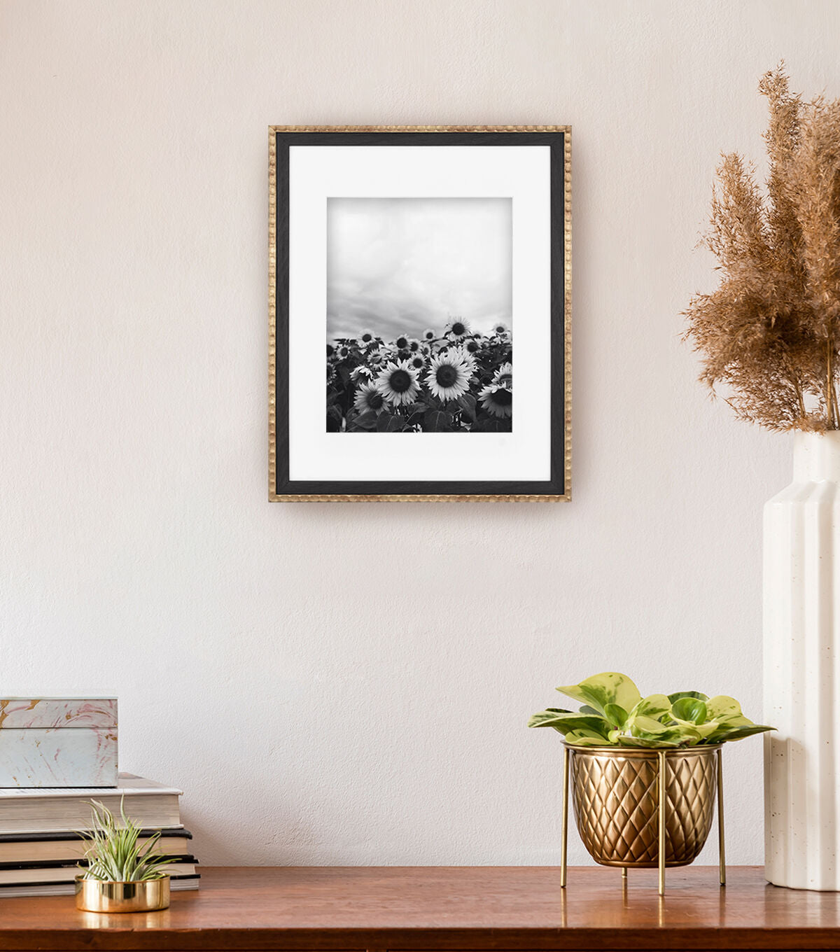 11" x 14" Matted to 8" x 10" Black & Brass Wall Frame by Place & Time
