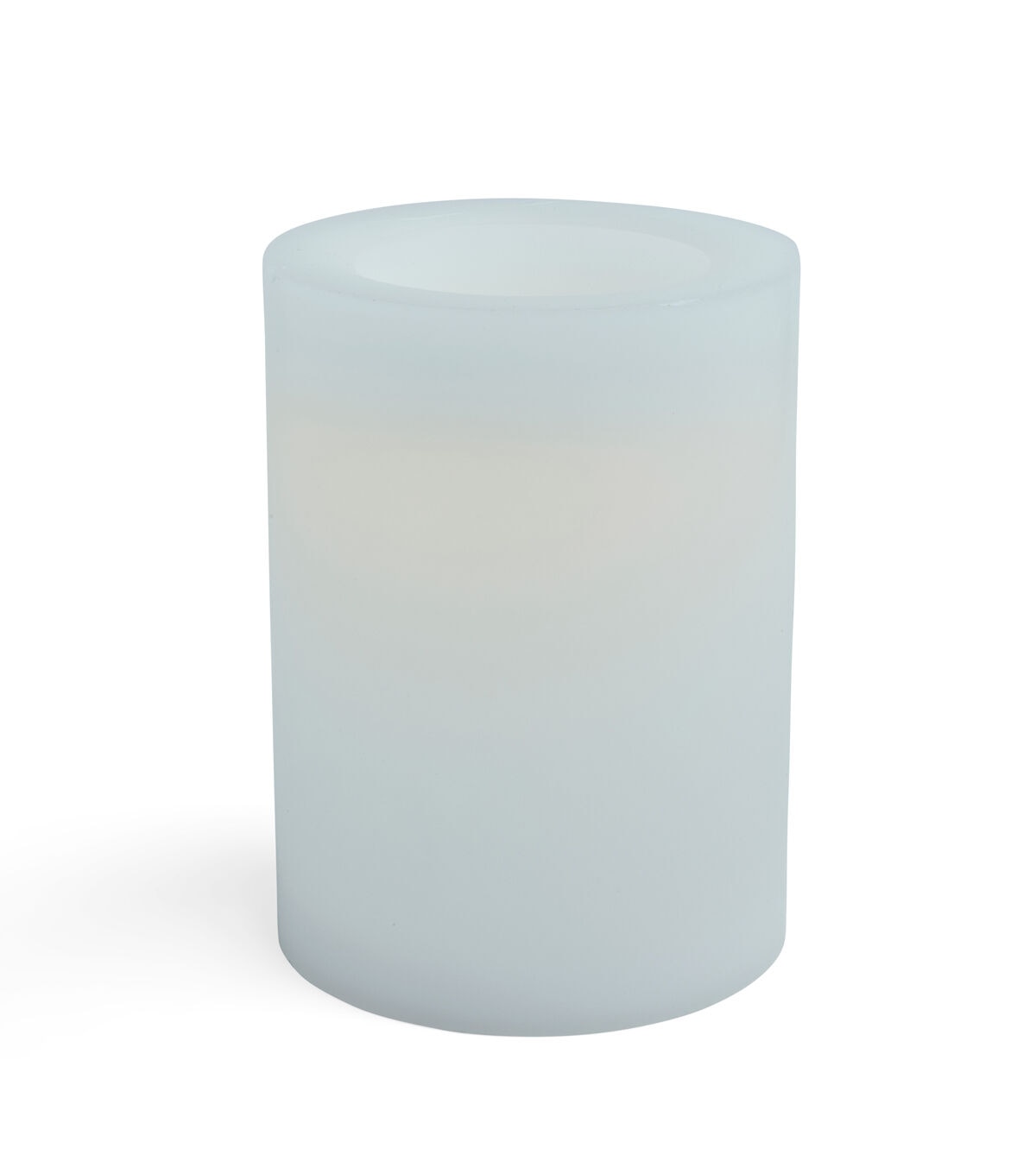 6" x 8" LED White Smooth Wax Pillar Candle by Hudson 43