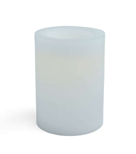 6" x 8" LED White Smooth Wax Pillar Candle by Hudson 43