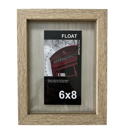 Innovative Home Creations 6" x 8" Natural Wood Float Frame