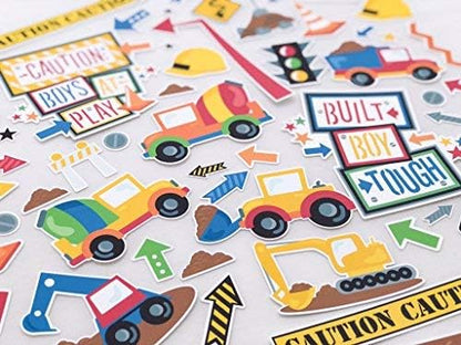 Paper Die Cuts - Built Boy Tough - Over 60 Cardstock Scrapbook Die Cuts - by Miss Kate Cuttables