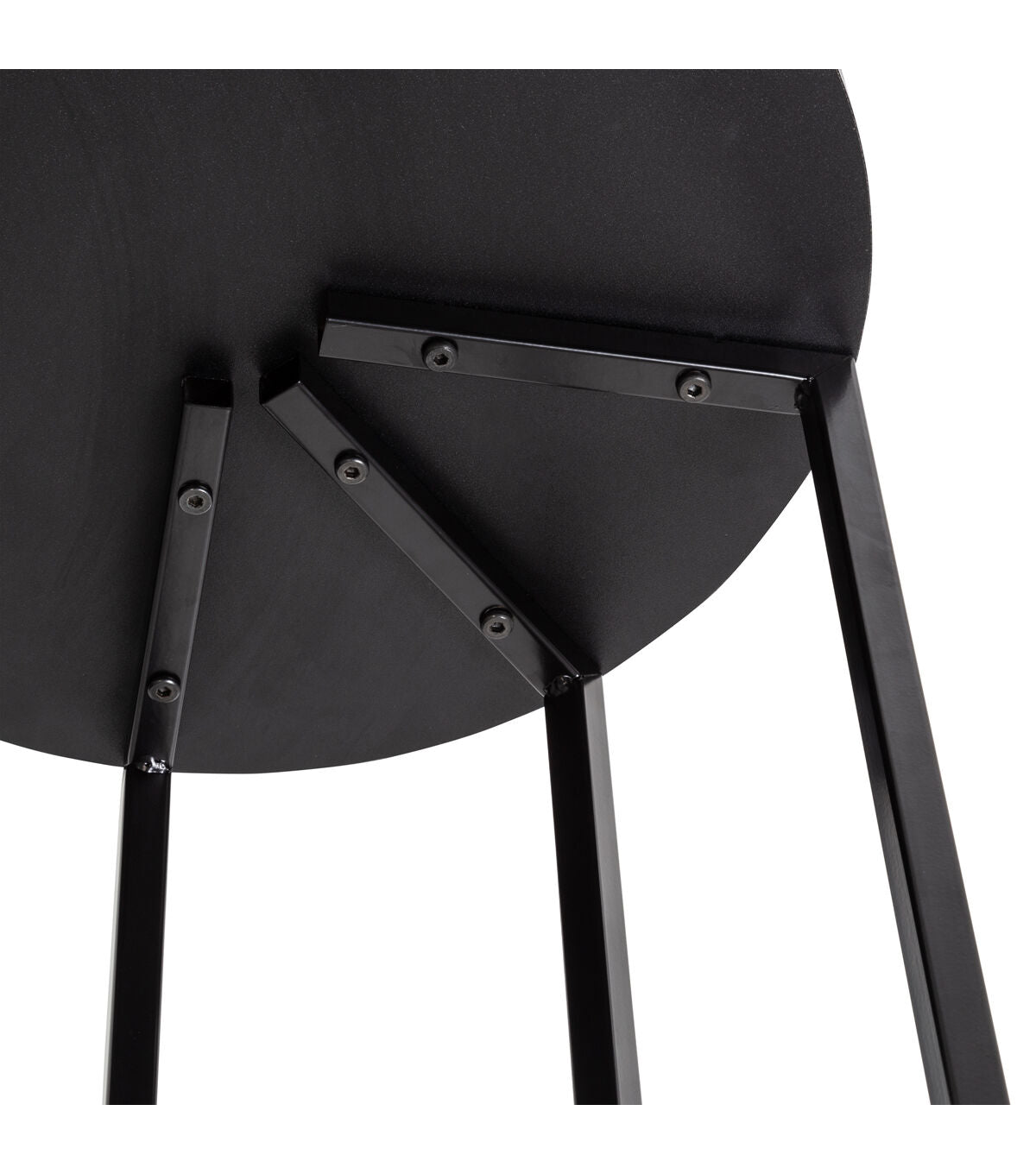 Honey Can Do Black Round C Shaped Table