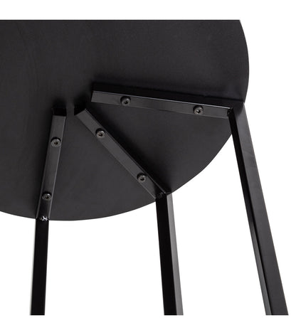 Honey Can Do Black Round C Shaped Table