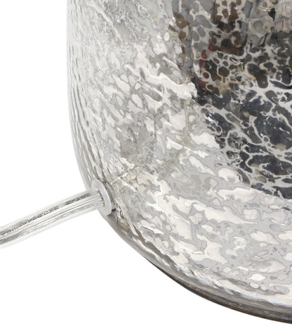 All The Rages Mercury Glass Jar Table Lamp with White Linen Shade