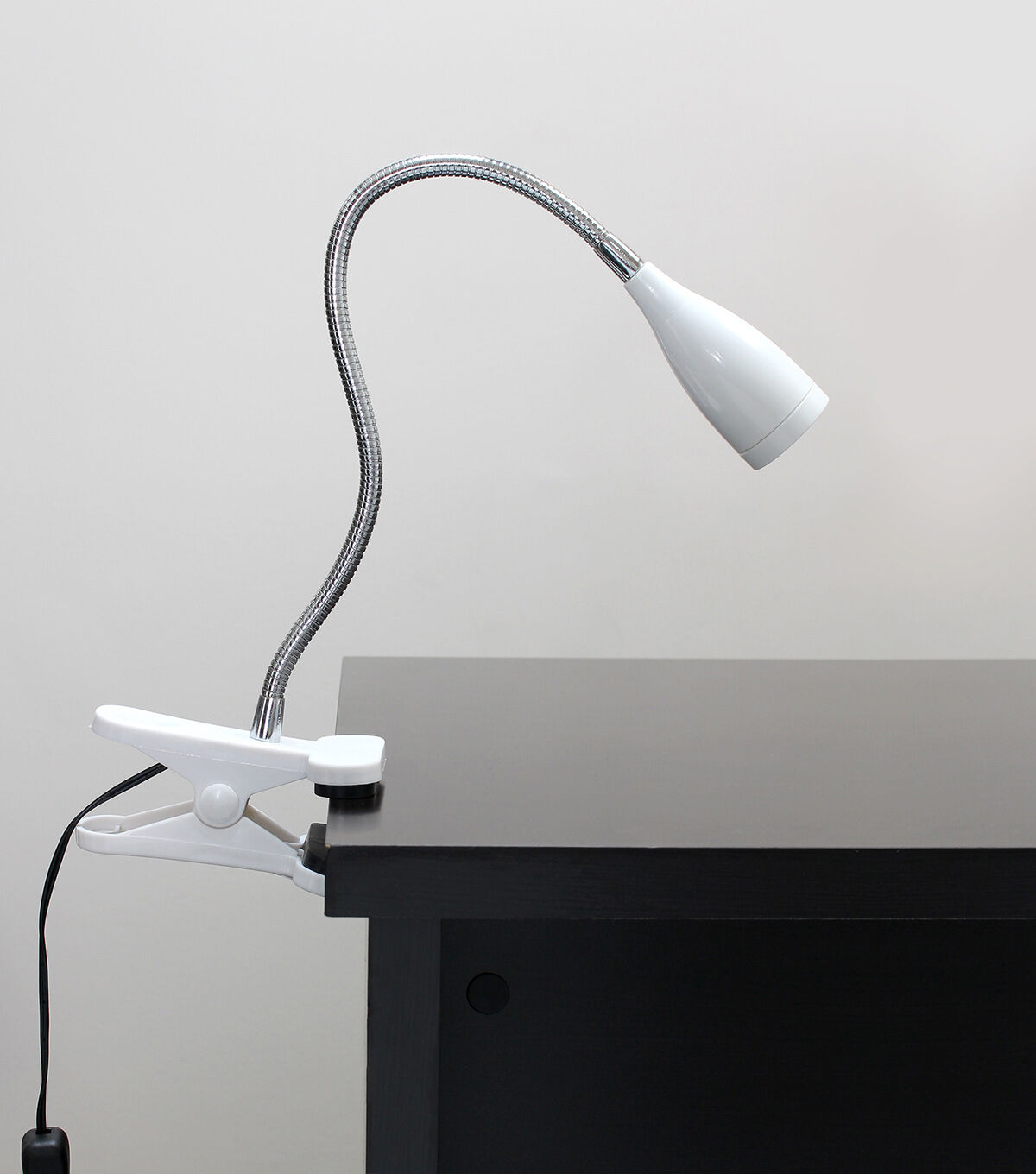 All The Rages White Flexible Gooseneck LED Clip Light Desk Lamp