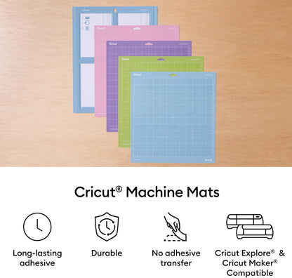 Cricut StandardGrip Adhesive Cutting Mat 12"x12" - For Cricut Explore Air 2/Cricut Maker - 3 Pack, Green (2004702)