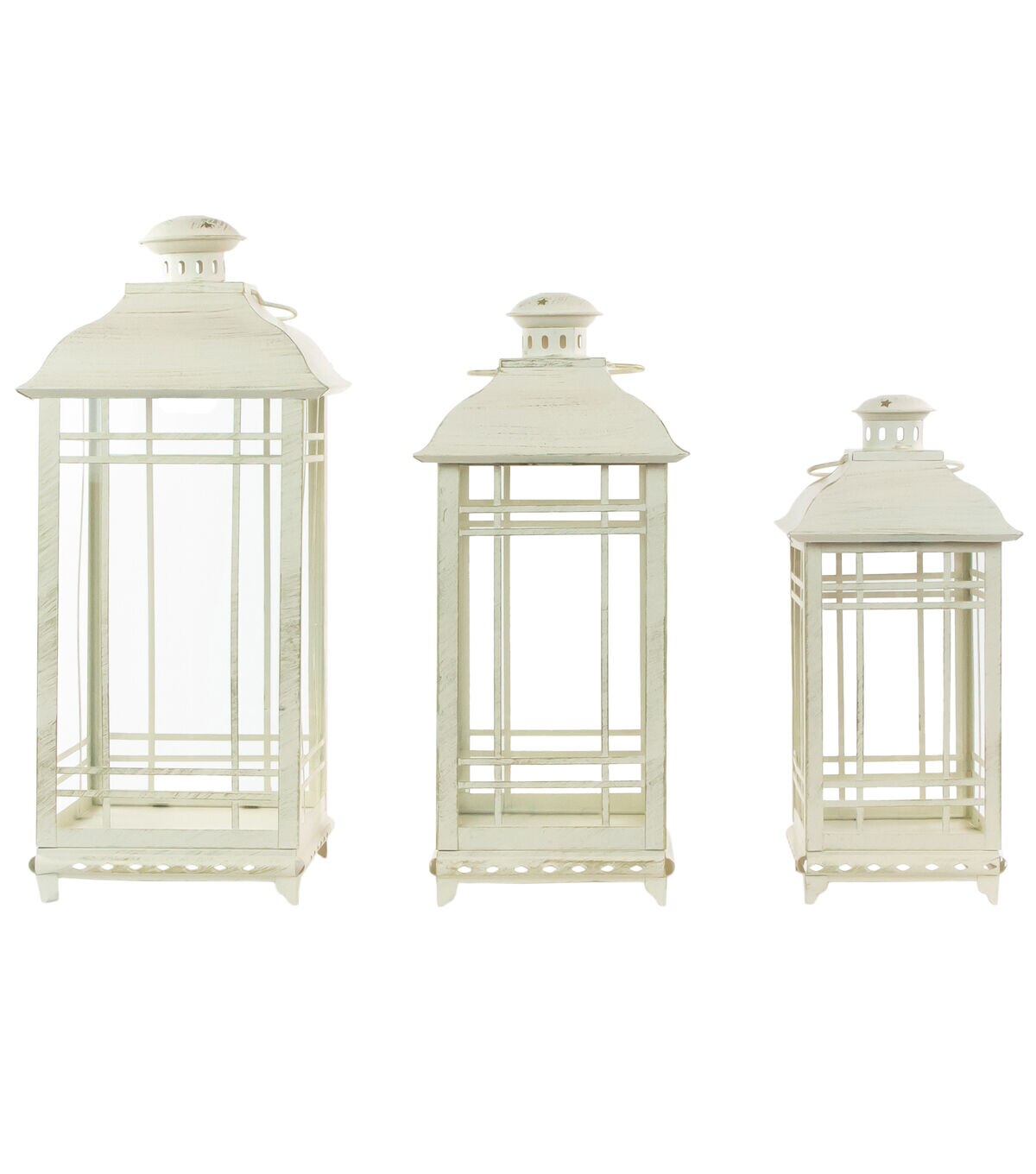 Northlight 19.5" Cream Candle Lanterns 3ct