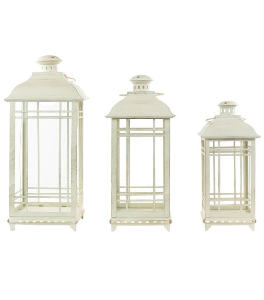 Northlight 19.5" Cream Candle Lanterns 3ct