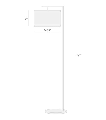 Brightech Montage Modern LED Floor Lamp - Nickel