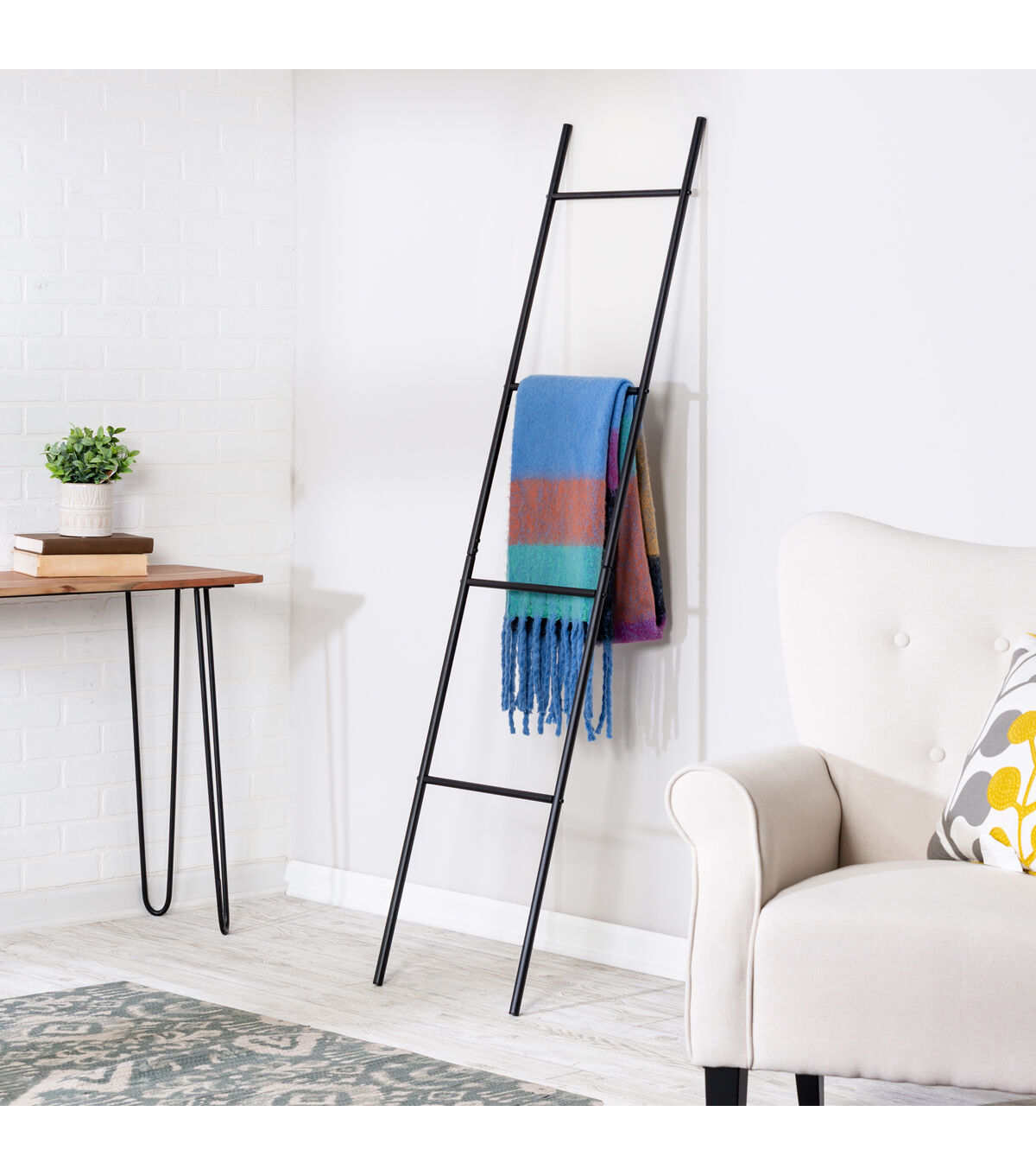 Honey Can Do Leaning Ladder Rack Black