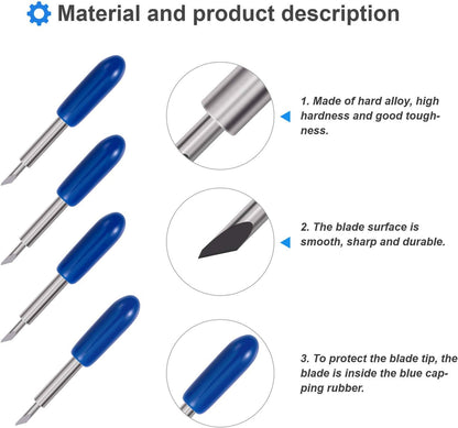 STREWEEK 50PCS Cutting Blades compatible for Cricut Explore Air/Air 2/Air 3/Maker 3, Fine Point Blades Consist of 10PCS 30°Shallow Cutting Blades,30PCS 45° Standard Blades and 10PCS 60° Deep Blades