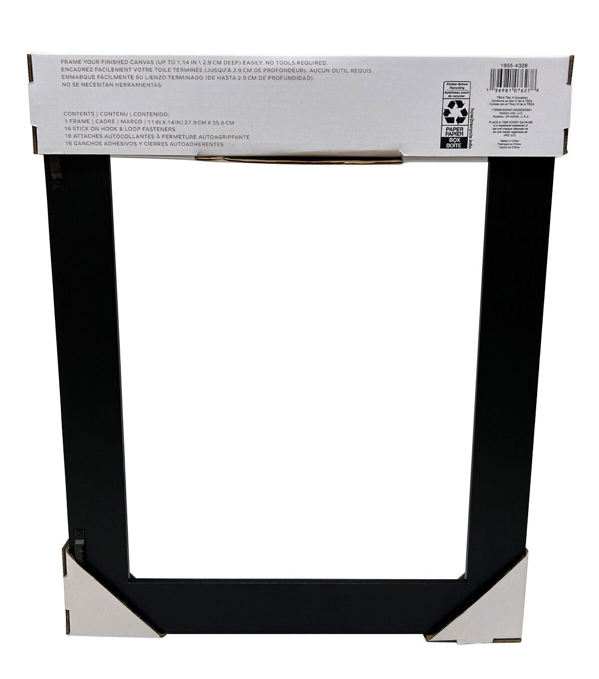 11" x 14" Black Canvas Float Frame by Place & Time