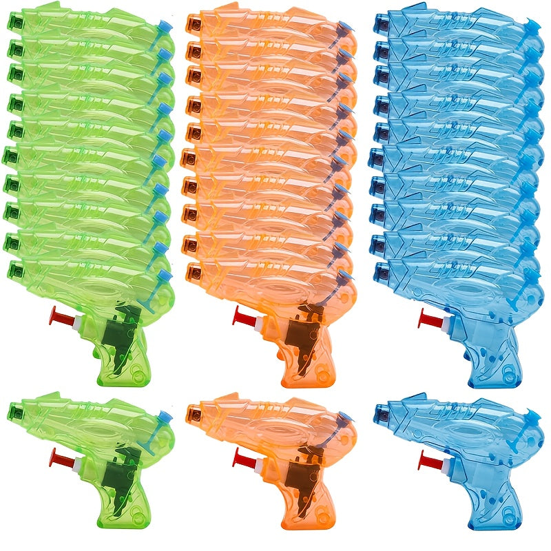 Pistolets à eau 10\u002F20\u002F30 pièces - Jouets manuels en plastique coloré pour jeux extérieurs, plage, piscine, fêtes d'été, récompenses en classe et petits cadeaux - Lot de faveurs de fête (styles aléatoires)