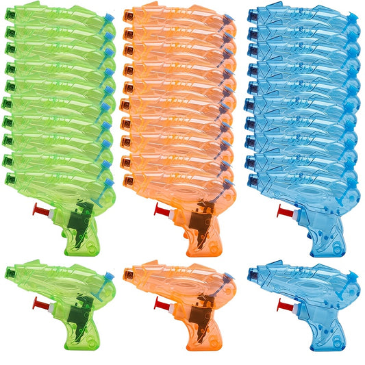 Pistolets à eau 10\u002F20\u002F30 pièces - Jouets manuels en plastique coloré pour jeux extérieurs, plage, piscine, fêtes d'été, récompenses en classe et petits cadeaux - Lot de faveurs de fête (styles aléatoires)
