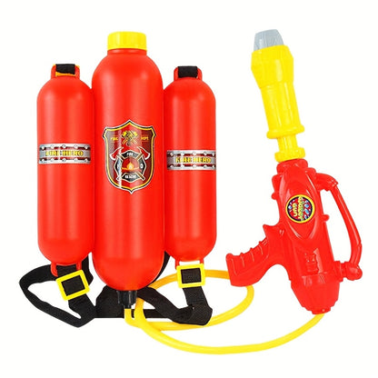 58.37oz pistolet à eau pour enfants, jouets de plage d'été, pistolet à eau en forme d'extincteur grande capacité, rouge, tache d'eau 393.7 pouces, haute qualité et étanche, très adapté aux batailles d'eau