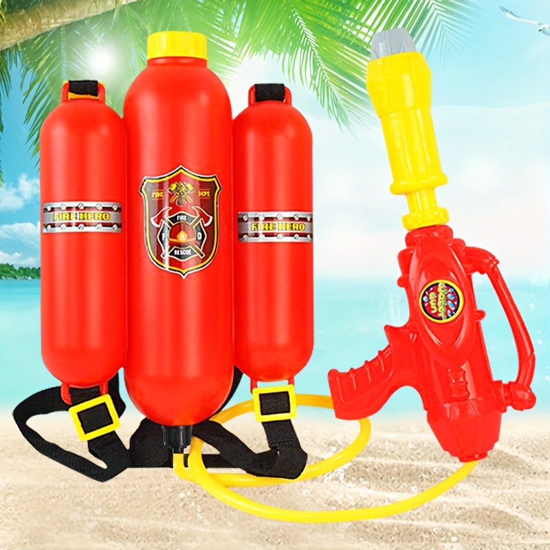 58.37oz pistolet à eau pour enfants, jouets de plage d'été, pistolet à eau en forme d'extincteur grande capacité, rouge, tache d'eau 393.7 pouces, haute qualité et étanche, très adapté aux batailles d'eau