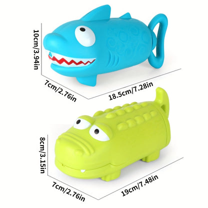 Canon à eau crocodile requin, jouets pistolets d'eau pour enfants, outils de jeu aquatique sur la plage