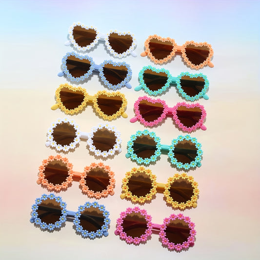 12 paires de lunettes rondes en forme de cœur personnalisées pour garçons et filles - Lunettes de décoration de mode pour catwalk, fête, danse et tendance - Très adaptées pour des lunettes cadeau