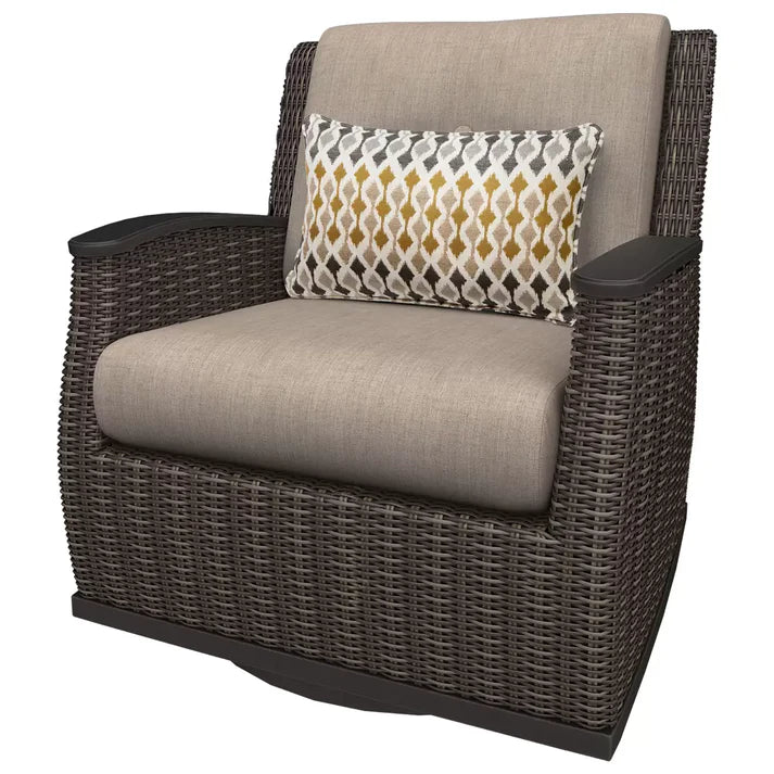 💥LIDL clearance sale💥Agio Vermont 5 Piece Woven Fire Deep Seating Patio Set + Cover
