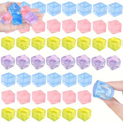 Ensemble de 10 cubes Squishy, jouets à pincer doux pour les enfants de 3 ans et plus, couleurs assorties, jeu amusant pour les adultes, cadeaux idéaux pour Halloween et Noël