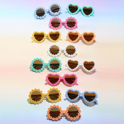 12 paires de lunettes rondes en forme de cœur personnalisées pour garçons et filles - Lunettes de décoration de mode pour catwalk, fête, danse et tendance - Très adaptées pour des lunettes cadeau