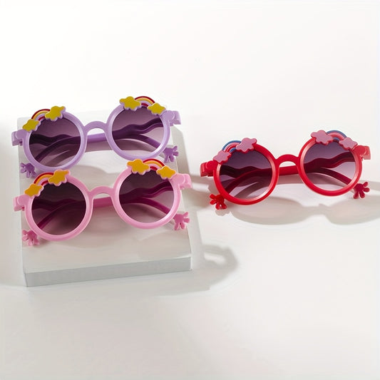 6 pièces, Lunettes Cartoon Arc-en-ciel Nouveau Design Idéales pour Cadeaux de Fêtes