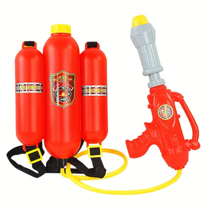 58.37oz pistolet à eau pour enfants, jouets de plage d'été, pistolet à eau en forme d'extincteur grande capacité, rouge, tache d'eau 393.7 pouces, haute qualité et étanche, très adapté aux batailles d'eau